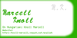 marcell knoll business card